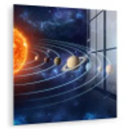 Ruimte - Zonnestelsel - Blauw plexiglas 5mm klein -zzzproduct_nieuw