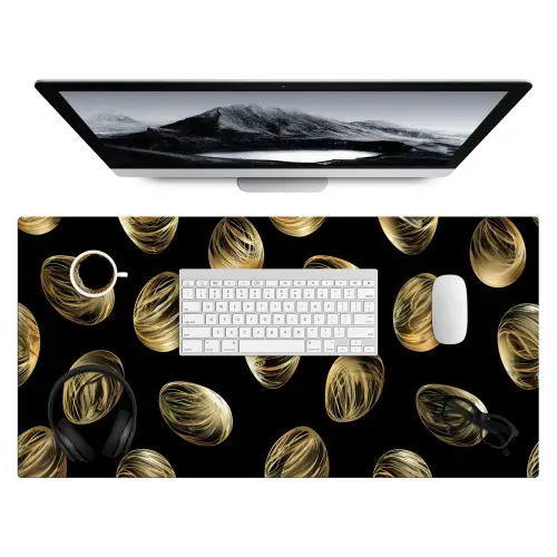 Eieren - Goud - Patroon Muismat XXL klein -3d