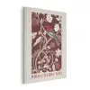 Vogel - Bordeaux - Bloemen - Bessen PET vilt klein -3d