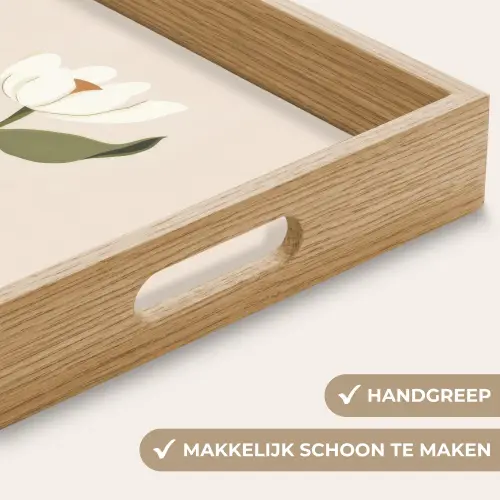 Bloem - Wit - Vaas - Quote Dienblad Rechthoek middel -USP_HandgreepNL