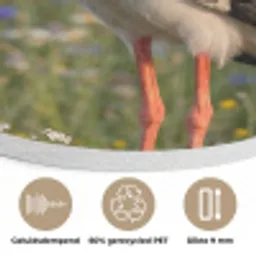 Ooienvaar - Bloemen - Weide - Kleurrijk Akoestische PET Vilt - Rond klein -closeup_NL