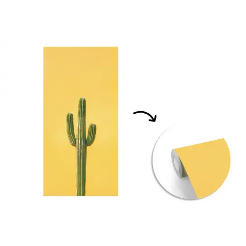Cactus - Groen - Minimalistisch fotobehang vinyl groot -3d
