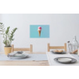 Bolletjes - Schepijs - Hoorntje - Blauw Muursticker klein -eettafel