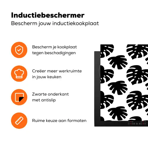 Bladeren - Modern - Symmetrie Inductie beschermer vinyl 3mm klein 276 -zzzzzzz-td-ups