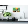 Retro - Meisje - Kat - Zon Muursticker klein -keuken