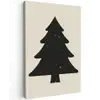 Kerstboom - Zwarte kerstboom - Boom - Japandi Tuinposter op houten frame 2 cm dik klein -3d