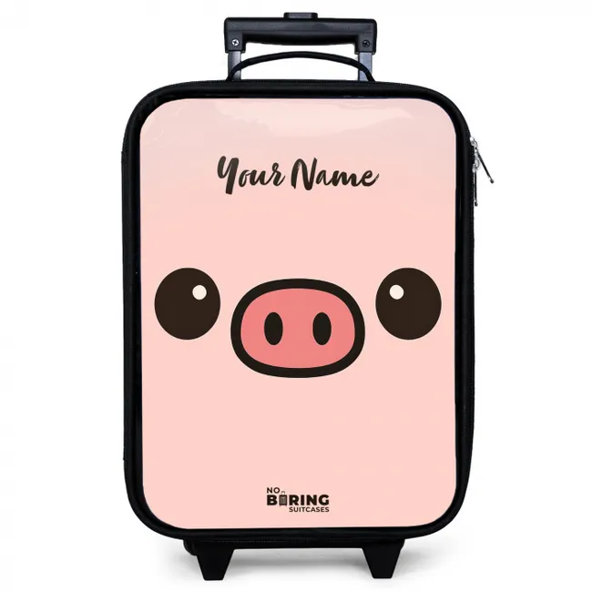 Kawai - Varken - Roze Kinderkoffer - Zwart klein -zzz_website3d