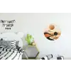Zon - Heuvels - Boom - Abstract Wandcirkel aluminium klein -kinderkamer