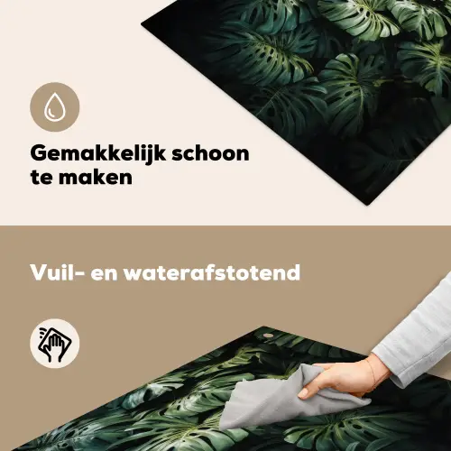Plant - Monstera - Lichtinval Inductie beschemer met haakjes middel -ky-schoon-nl