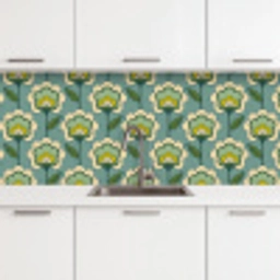 Retro - Design - Jaren 70 - Bloem keuken achterwand 2 middel 871 -3d