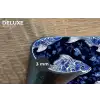 Vissen - Bloemen - Blauw Placemat vinyl groot 368 -closeup