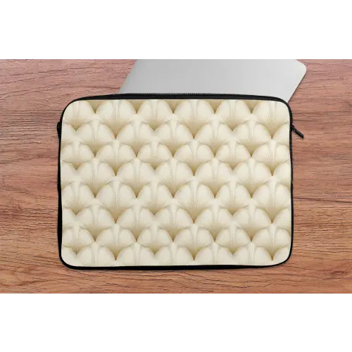 Waaier - Motief -  Goud laptophoes neopreen klein 279 -tafel