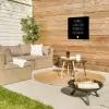 Herinner je gisteren droom over morgen geniet vandaag - Spreuken - Quotes Tuinposter op houten frame 2 cm dik klein -sfeer2