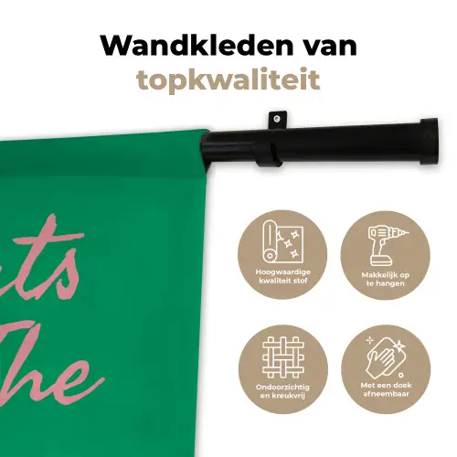 Menu - Quote - Roze Wandkleed katoen klein -sfeer2