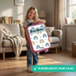 Patroon - Regenboog - Hartjes Kinderkoffer - Roze klein -sfeer2_DE