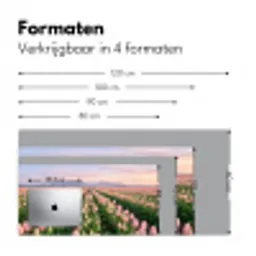 Tulpen - Landschap - Roze Muismat XXL klein -sfeer5