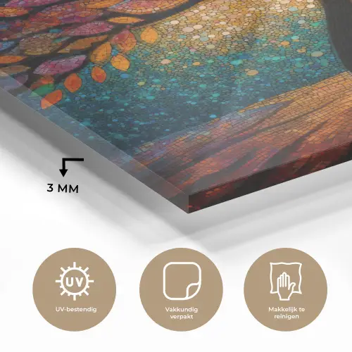 Mozaïek - Kleurrijk - Boom - Takken plexiglas 5mm klein -sfeer2