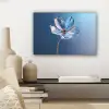 Blauw - Bloem - Glazen - Sierlijk canvas 2cm klein -sfeer6