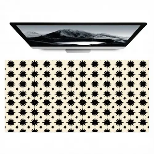 Stervormen - Geometrisch - Zwart Muismat XXL klein 681 -zzz3d