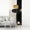 Vormen - Penseelstreken - Abstract - Goud fotobehang vinyl groot -woonkamer