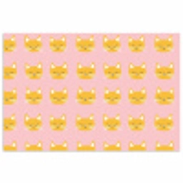 Katten - Patroon - Roze poster papier klein 62 -3d