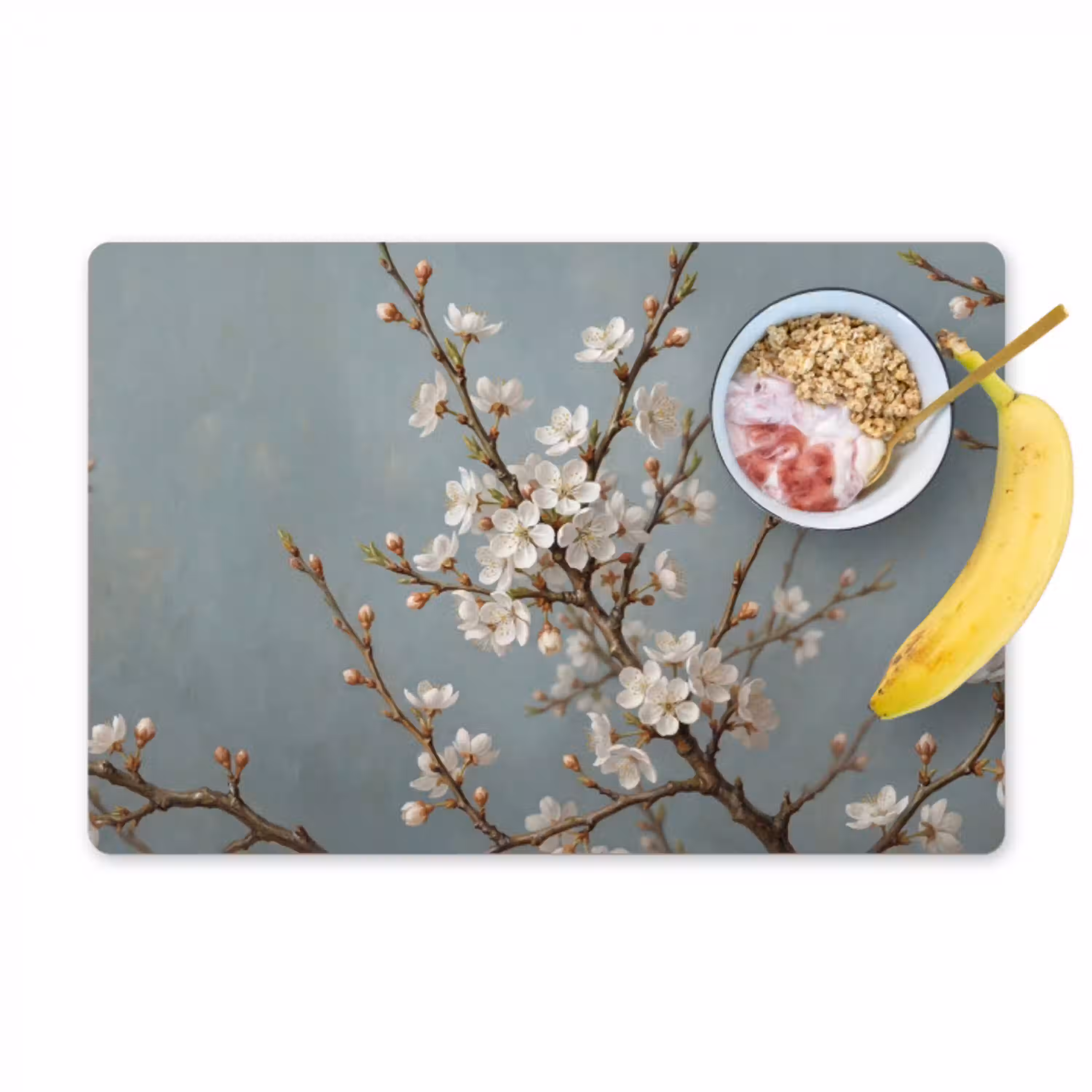Botanisch - Stilleven - Blauw Placemat vinyl groot -zzzproduct_Kitchenyeah-website