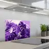 Bladeren - Paars - Tropisch - Abstract keuken achterwand spatscherm klein -3d_schuin