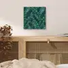 Bladeren - Inductie beschermer - Jungle - Tropical aluminium wit klein -sfeer3
