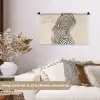 Lijnen - Abstract - Golvend - Zwart Wandkleed katoen klein -sfeer1