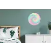 Pasteltinten - Tie dye - Roze Wandcirkel aluminium klein -slaapkamer