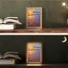 Zee - Strand - Zonsondergang - Wolken - Horizon Light Box met kabel (Tafellamp) klein -sfeer3