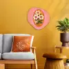 Illustratie - Bloemen - Rand - Roze Wandcirkel Organisch Forex 3mm klein -sfeer4