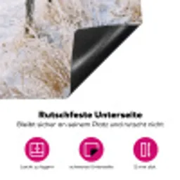 Hek - Sneeuw - Mist - Platteland - Nostalgisch Inductie beschermer vinyl 3mm klein -zzzzzzz-lf-onderkant
