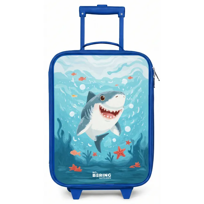 Haai - Water - Zee Kinderkoffer - Blauw klein -zz3dotto