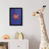 Slow down you're doing fine - Ster - Blauw fotolijst zwart zonder passe partout klein -usfeer4_kinderkamer