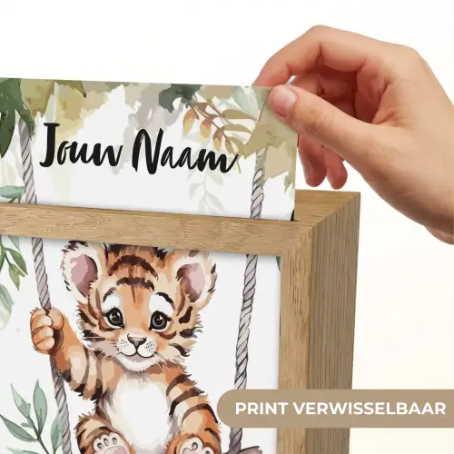Tijger - Dier - Kinderen - Jungle Light Box met kabel (Kinderlampje) klein -USP_websiteprintNL
