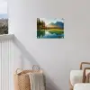 Meer - Bos - Bergen - Natuur - Zon - Landschap tuinposter los doek klein -sfeer8