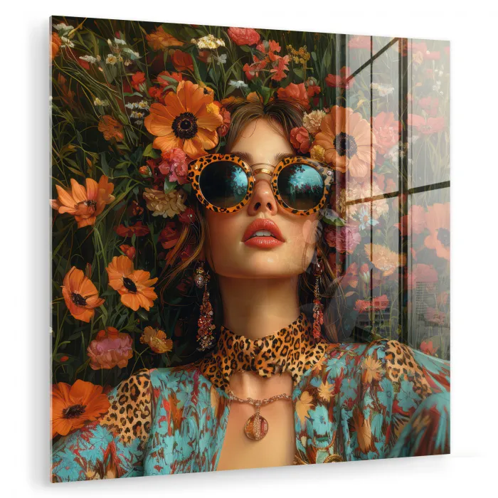 Vrouwen - Bloemen - Modern - Bril - Abstract plexiglas 5mm klein -zzzproduct_nieuw