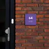 Donkerpaars - Modern Naambord Vierkant klein -sfeer1-XS