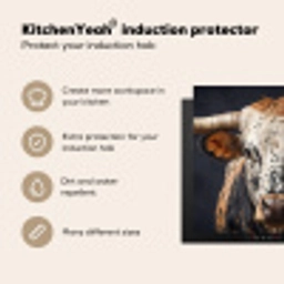 Stier - Kleurrijk - Hoorns Inductie beschermer vinyl 3mm middel -vsfeer2_ENG