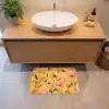 Bloemen - Geschilderd - Geel Badmat klein -sfeer1