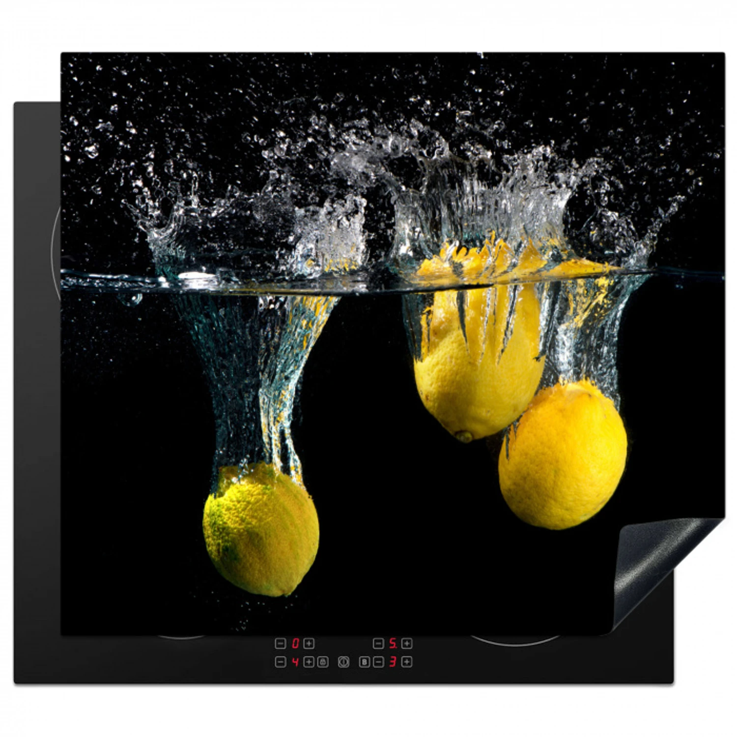 Citroenen in de Schijnwerpers Inductie beschermer vinyl 3mm middel -3d