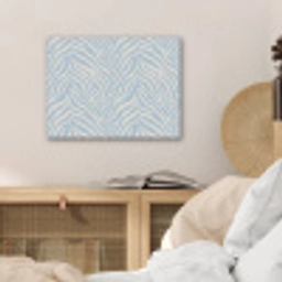 Zebra - Motief - Blauw - Wit PET vilt klein 837 -sfeer3