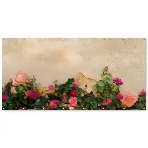 Rozen - Muur - Vintage Balkonbeschermer Duitsland klein -zz_3d