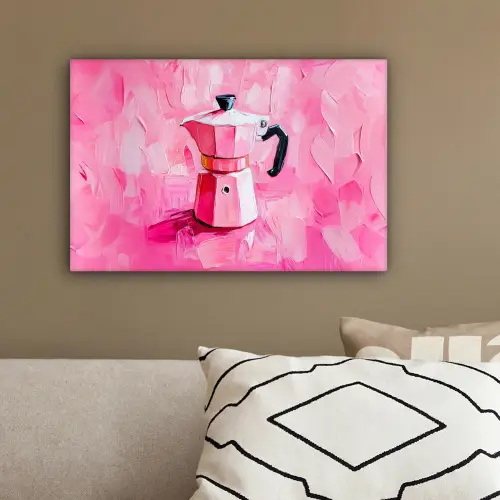 Roze - Verf - Coffee canvas 2cm klein -sfeer3