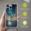 Kerstnacht - Stadsplein - Meerkleurig Hoesje iPhone 16 Pro Max met koord klein -sfeer2_NL
