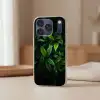 Bladeren - Regendruppels - Licht - Groen Telefoonhoesje iPhone 17 Pro klein -sfeer2