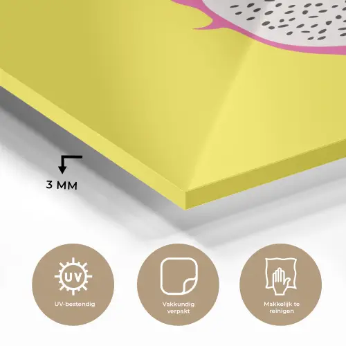 Illustratie - Drakenvrucht - Kleurrijk plexiglas 5mm klein -sfeer2