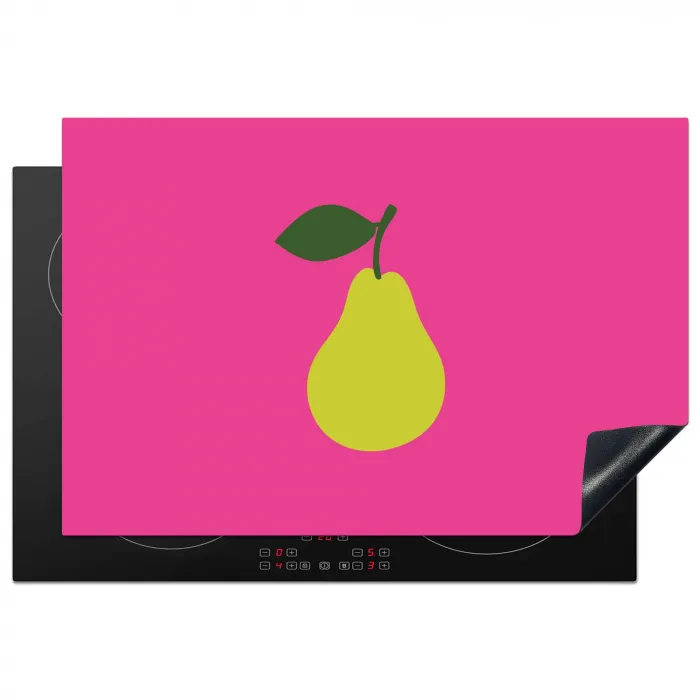 Illustratie - Fruit - Peer - Groen Inductie beschermer vinyl 3mm klein -3d
