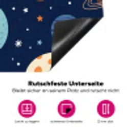 Ruimte - Planeten - Kleurrijk Inductie beschermer vinyl 3mm klein -zzzzzzz-lf-onderkant